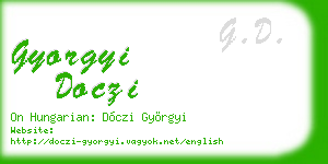 gyorgyi doczi business card